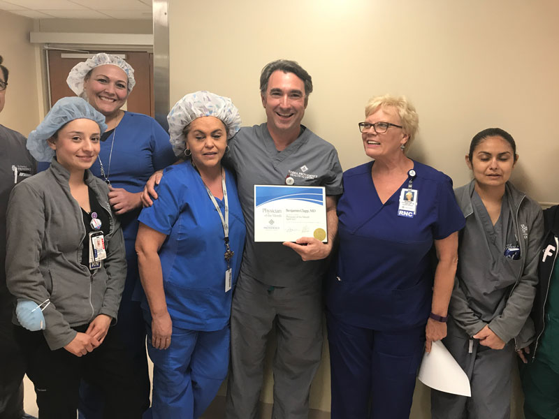 Providence Memorial Hospital Physician of the Month, Team Photo